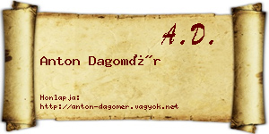 Anton Dagomér névjegykártya